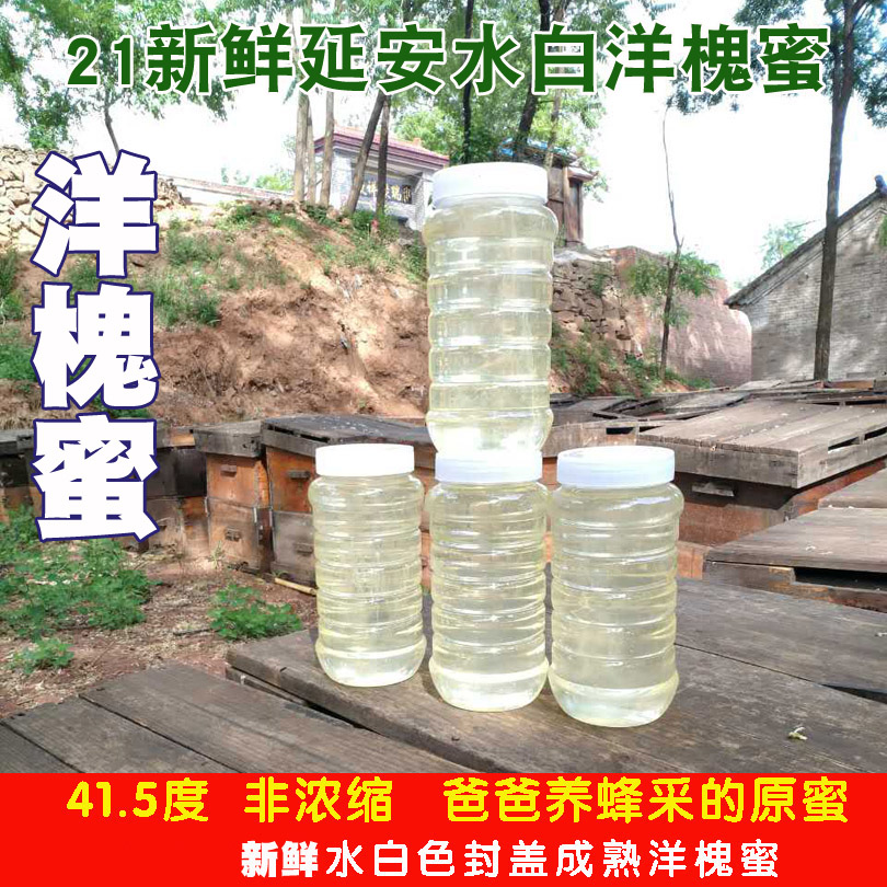 2021 Yan'an acacia flower honey pure natural farmhouse self-produced mature wild fresh pregnant woman water white foreign sophoria honey