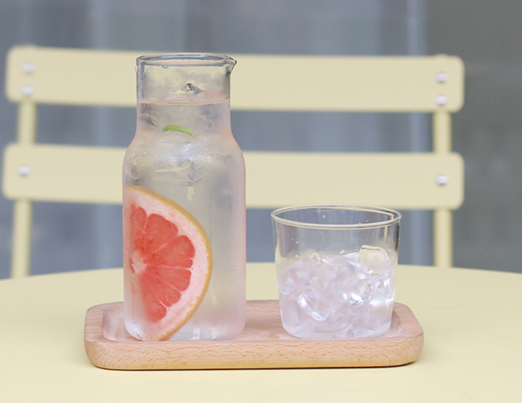 Day-style one drinks tea pot with single cup teapot tea cup breakfast glass cup heat resistant scale net red ins volume water glass