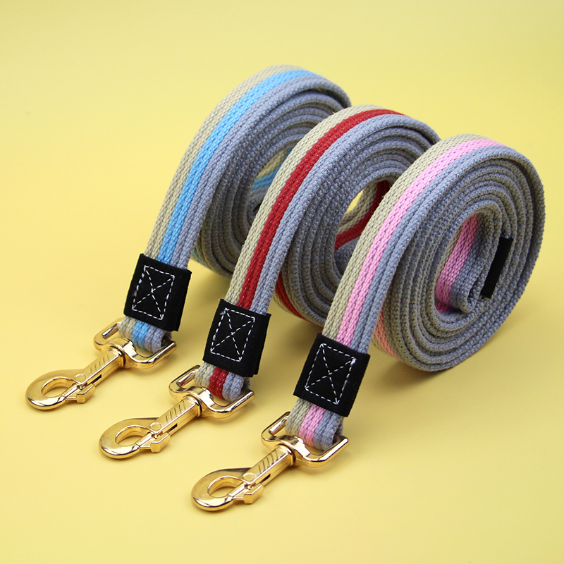 Pet Canvas Traction Rope Training Dog Rope Lengthened Reinforcement Gold Maullabrador Universal Medium Dog Traction Walking Dog Rope