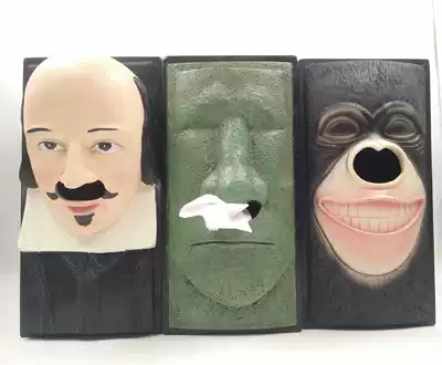 Foreign trade original single Moai Tissue box Easter stone portrait Tissue box Moai extraction paper towel creative home