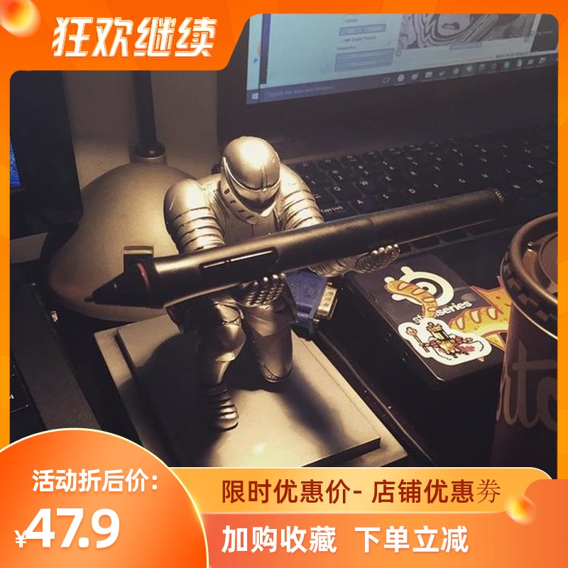 Executive Knight Pen Holder 5 inch Execute Pen Insert Ink Pen Holder Creative Pen Holder Office Pen Holder