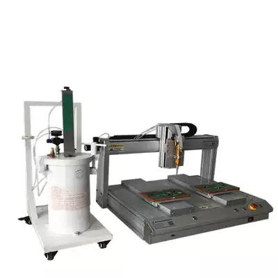 Double-station automatic dispensing machine control system abglue UV glue pressure tank precision dispensing valve three-axis dispenser frame