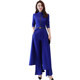 Women's Fashion Suit 2021 Early Autumn New Trendy Two-Wear Long Top + Western Flared Pants Two-piece Trendy