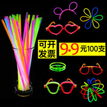 Douyin internet celebrity fluorescent stick dance disposable luminous childrens toy luminous fluorescent strip concert style props