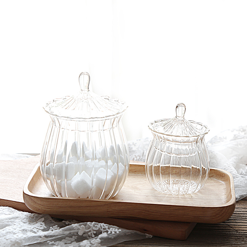 Creative Pumpkin with lid Small sugar jars Sauce Bottle Jar Kitchen Supplies Creative Glass Storage Jar Coffee Square Sugar Jars