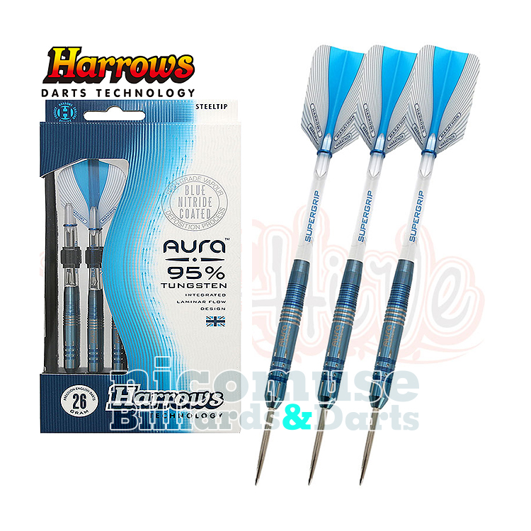 British original HARROWS HA ROAD 95% AURA Series A2 HARD TUNGSTEN ALLOY PLATED BLUE TITANIUM