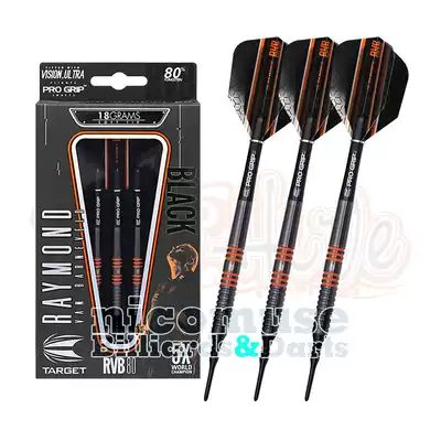 TARGET RVB 80 BLACK 2BA van Bani soft darts 18G 20g