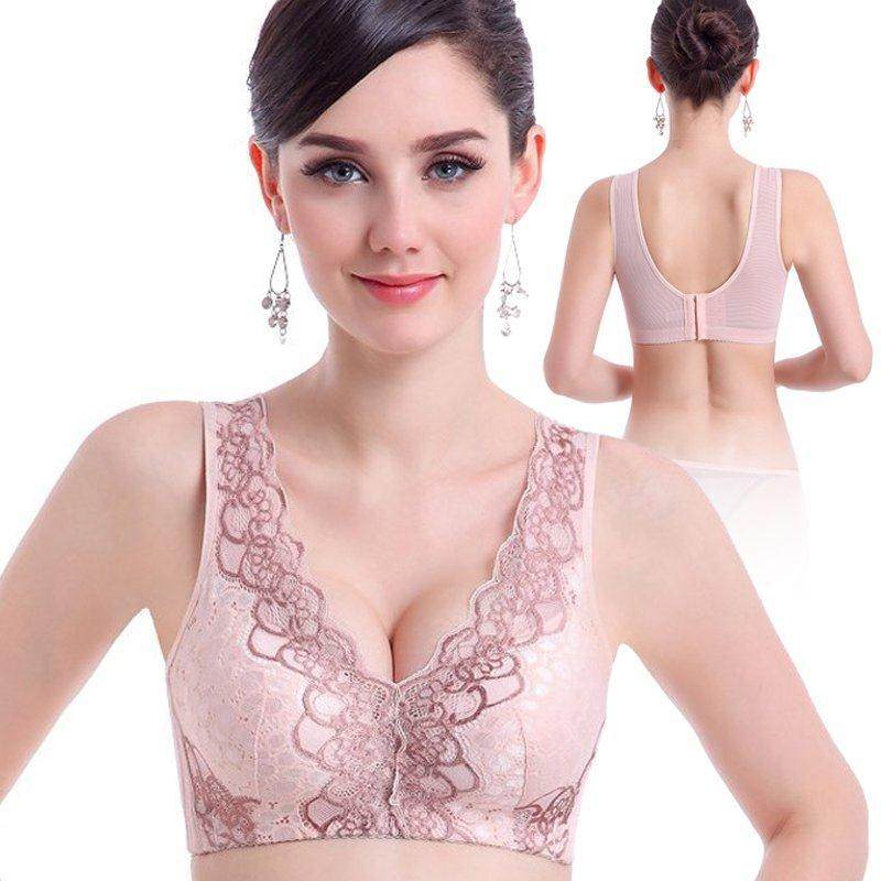 Lace Bra Without Steel Ring Thick And Thin Underwear Poly Vest Style Big Code Closeted Breast Adjusted Female Bra Sexy-Taobao