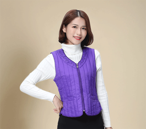 Bộ vest bó sát nữ mùa thu và mùa đông Những quý cô trung niên ngắn mặc vest cỡ lớn ấm áp với áo độn bông Slim thoi trang cong so
