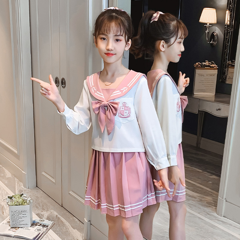 jk uniforms elementary school children's genuine summer girls ik group dresses dresses dinck dresses summer children gk sailor clothes 9
