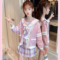 jk uniform Primary School students genuine autumn girl ik group skirt pick DK skirt summer children gk seaport 9