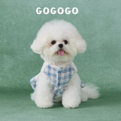 GOGOGO dog Fall and winter New arrival Fleece-lined Tweed Style cashmere pumpkin skirt small pet cat clothes pet clothes