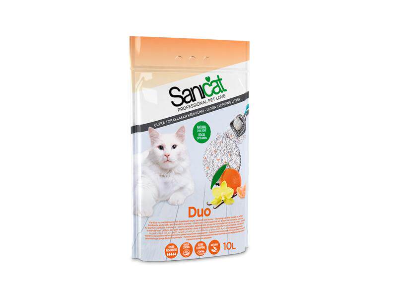 Cat World Turkey imported white bentonite cat litter with super sterilization and deodorization unity force 10L orange flavor