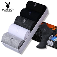 Playboy 100% cotton thể thao kinh doanh vớ nam thoáng khí mồ hôi trong vớ ống khử mùi bốn mùa vớ cotton nam quan tat bong day