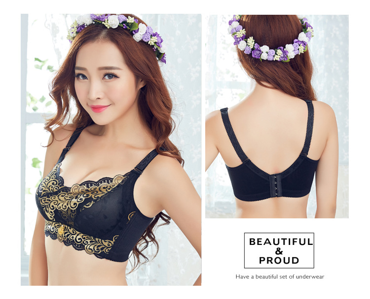 Siêu tập hợp áo ngực không có vòng thép dày 4CM ngực nhỏ áo ngực gợi cảm cỡ lớn phần mỏng chất béo MM đồ lót phụ nữ nhận sữa áo bra đẹp