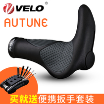 Taiwan Vile velo silicone mountain bike handle integrated handgrip horn comfortable meat ball lock