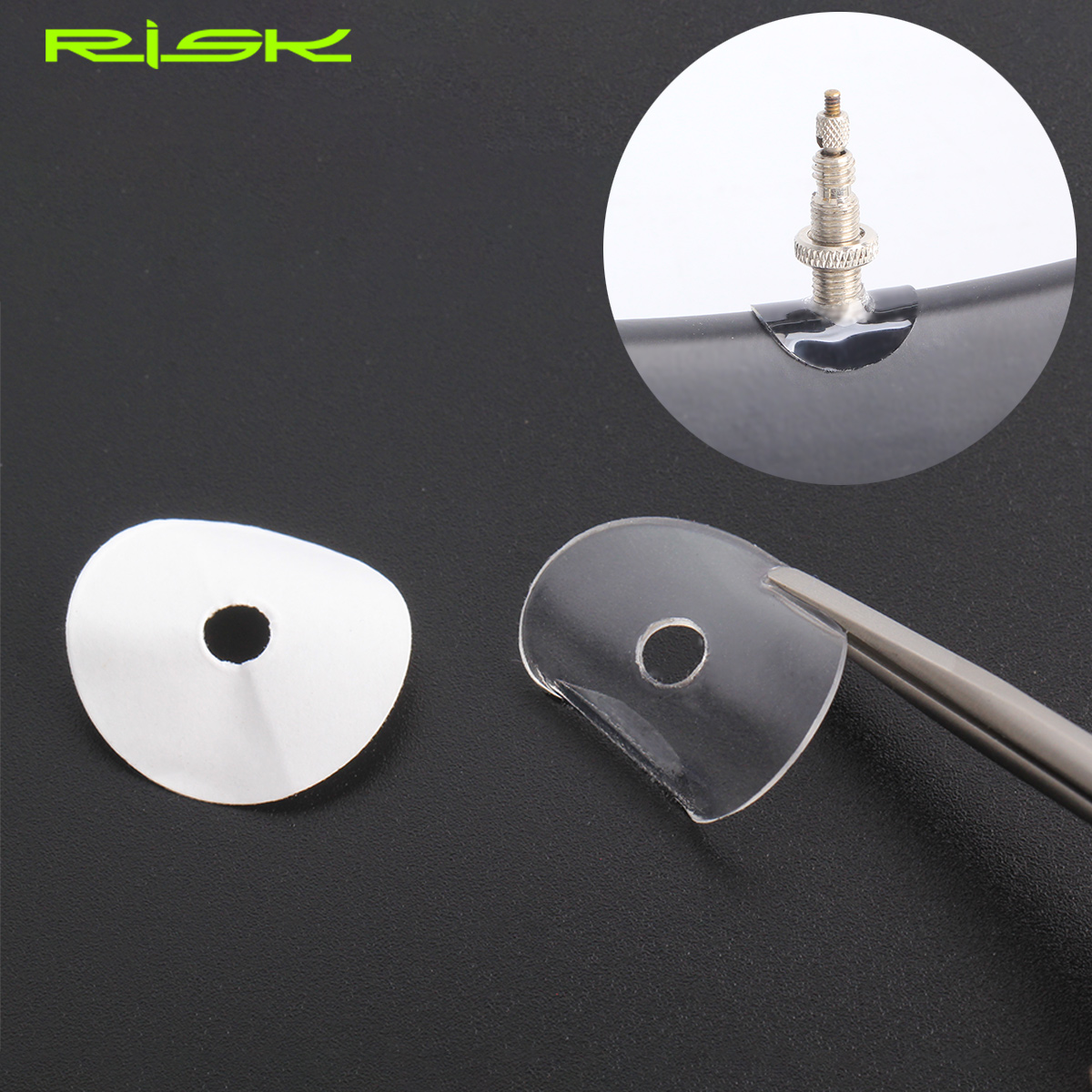 RISK mountain road bicycle method mouth gas nozzle sticker valve core sticker gasket carbon knife tube tire gas nozzle fixed sticker