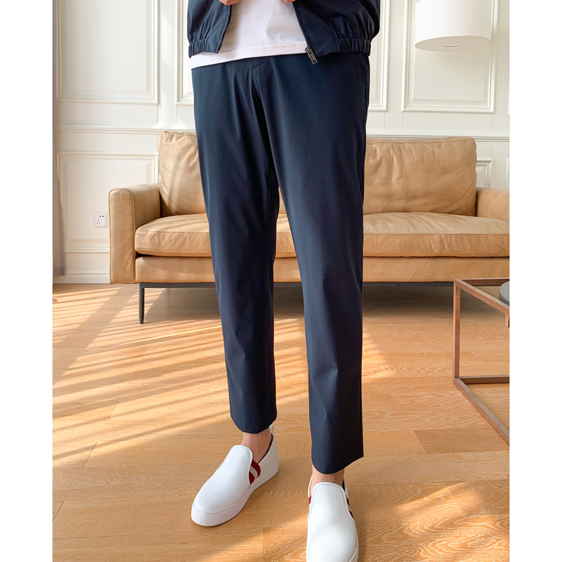 Ma's Jiamin once again turns single and peeled to handle high-branched wool blend Male Bone Sensation Casual Pants Pant Pants