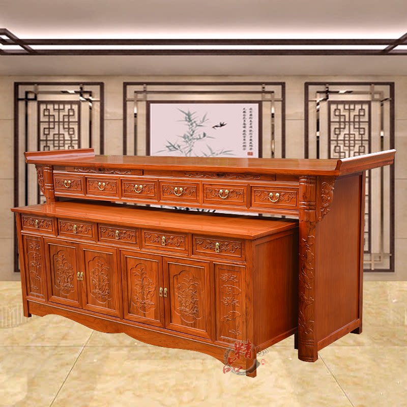 Chinese antique-style solid wood altar table two-piece set: a timeless ...