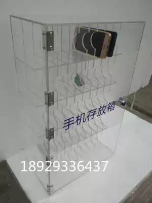 New plexiglass transparent acrylic box factory custom storage storage cabinet mobile phone box cabinet mobile phone storage