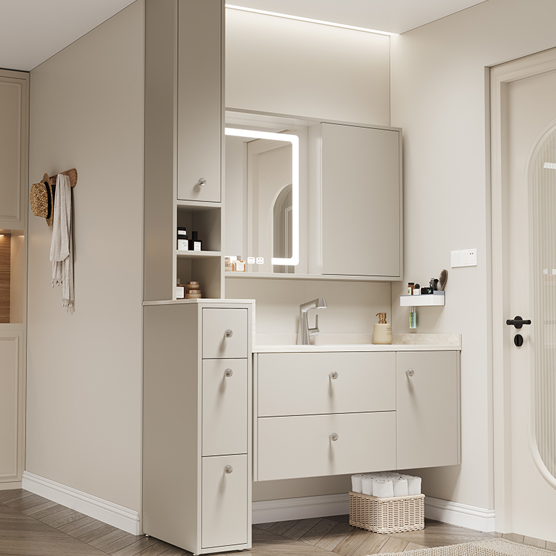 Honeycomb Aluminum Bathroom Side Cabinet Integrated Basin Half-Wall Partition Bathroom Storage Side Mirror Cabinet Washbasin Cabinet Honeycomb Aluminum Bathroom Side Cabinet Integrated Basin Half-Wall Partition Bathroom Storage Side Mirror Cabinet Washbasin Cabinet