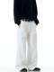 Verborgen American High Street Loose Straight White Jeans Cleanfit Washed Trendy Wide-Leg Pants
