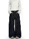 Verborgen American Retro Raw Denim Blue Straight-Leg Jeans Cleanfit Loose Slimming Wide-Leg Trousers for Men