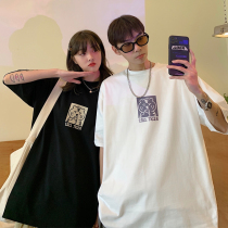 Emotional Couples Dress Summer Dress 2022 New Cartoon Tiger Printed Short Sleeve T-shirt Male Trend Port Wind Easy Korean version half sleeve