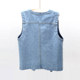 Spring and summer all-match denim vest women's short loose style Korean style BF sleeveless jacket vest vest outer wear ແນວໂນ້ມນັກສຶກສາ