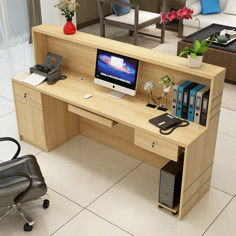 Cashier counter Counter Simple modern small right angle front desk Reception desk Bar Clothing store Beauty welcome desk