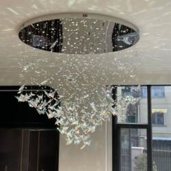 Crystal Butterfly Chandelier for Dining Room, Living Room, Luxury Hotel, Bar, Private Room, Bar Island, Xiaohongshu Model Room Lighting