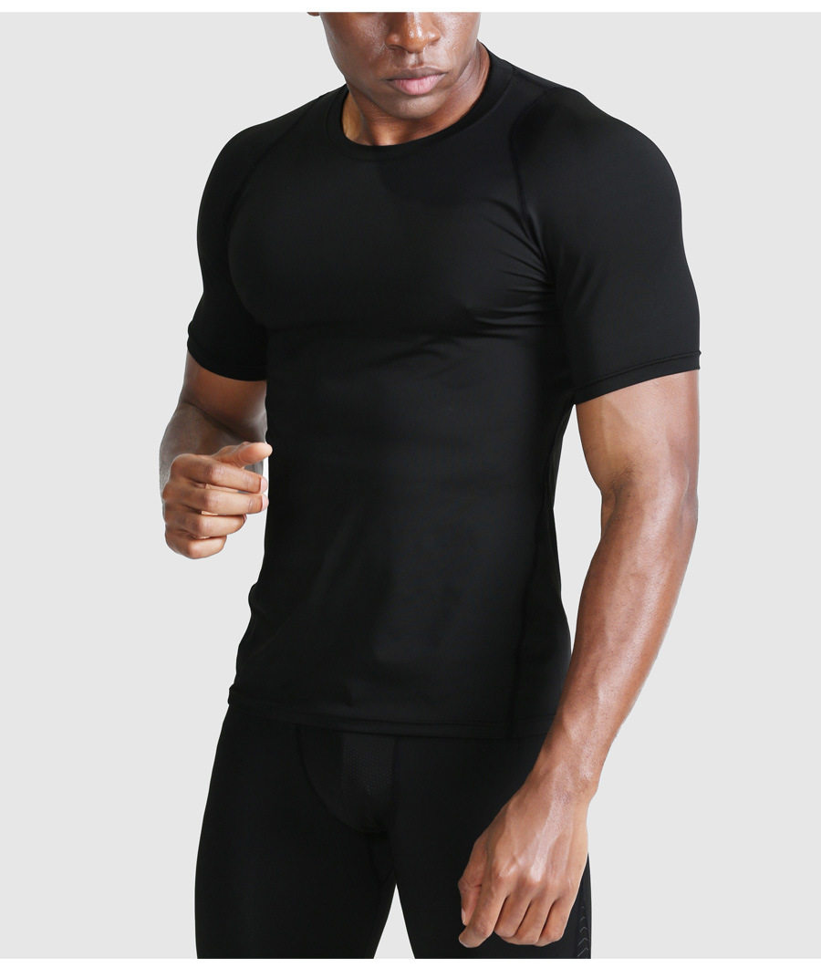 Баскетбольная майка, быстросохнущая приятная телу футболка для спортзала для тренировок, короткий рукав, в обтяжку, для бега, впитывает пот и запах 