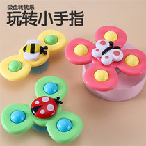 Suction cup swivel Letoys fingertips Tops Children Finger Tricolour Insect Flowers Swivel Bath Baby Rattle