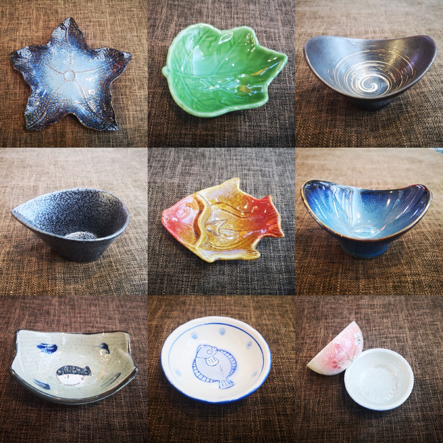 12 Japanese Sushi Sashimi Garnish Plate Small Plate Dry Ice Dish Small Bowl Creative Feature