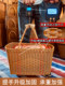Chinese knot shopping basket picnic basket bath basket handmade imitation rattan weaving shopping and picking vegetables fruit vegetable basket