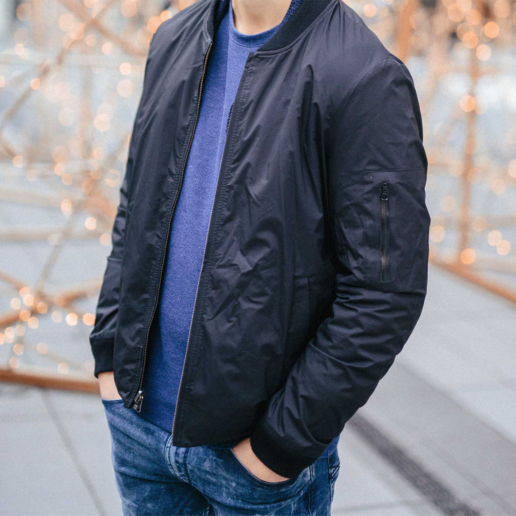 Autumn Winter New Melinu Men's Two Sides Wear Casual Jacket Cardiovert With Cap Detachable Travel Commute Warm