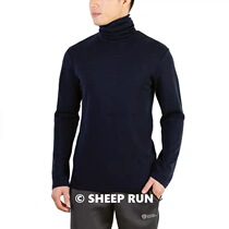 Pure wool male beauty linu high neckline with long sleeves outdoor autumn and winter close-fitting bottom 200g pile collar cervical spine warm