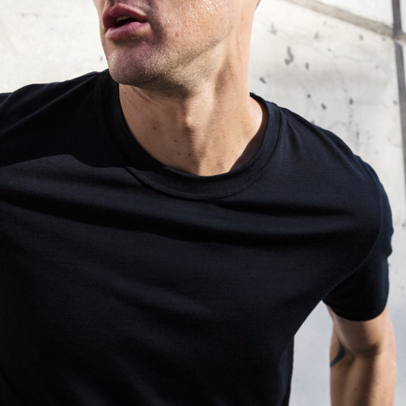 Great Ranch Men 90 mercerized wool Beautiful Knots short sleeve T-shirt Daily Close light and thin breathable speed dry without taint