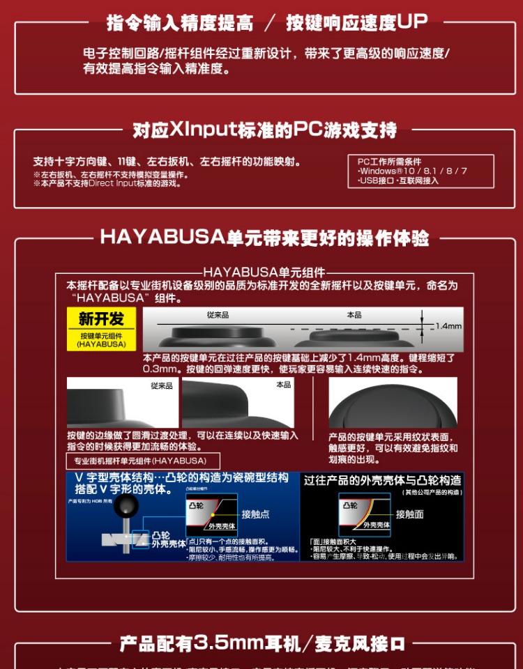 Quảng Châu Xinya Ngân hàng Quốc gia gốc HORI Tekken Street Fighter 092 055 Arcade Rocker Máy tính PS4PS3 tay cầm chơi fo4
