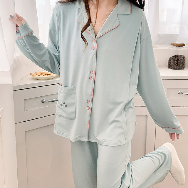 Modal postpartum clothes pure cotton postpartum summer thin maternal nursing pajamas pregnancy women spring and autumn pregnancy period ເດືອນພຶດສະພາ 4