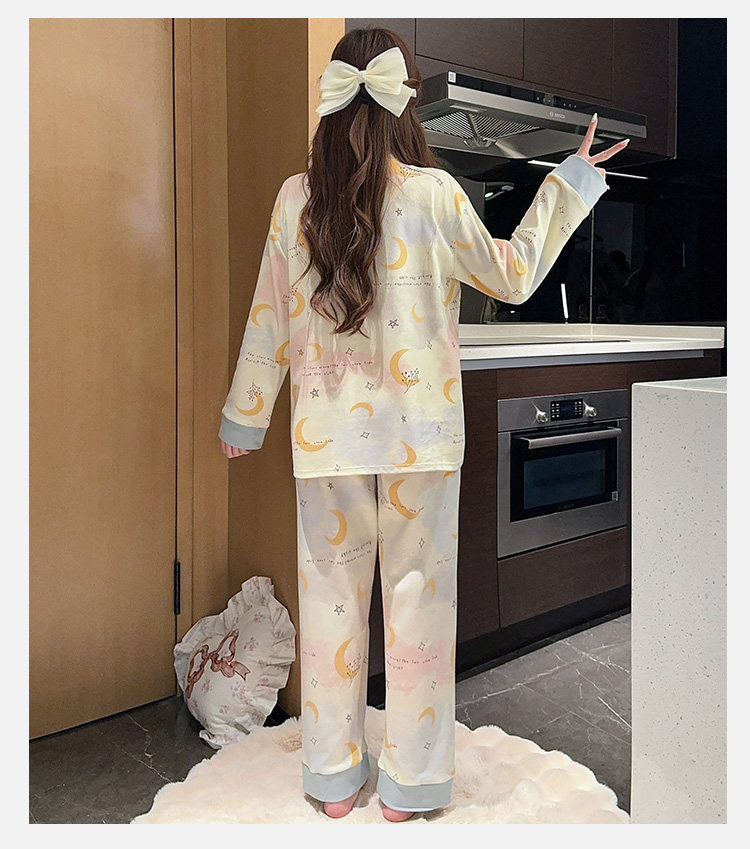 纯棉月子服秋冬产后哺乳睡衣女孕妇喂奶专用春秋产妇家居服可外穿 — 25