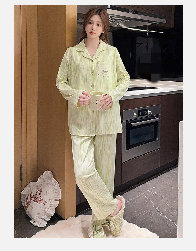 纯棉月子服秋冬产后哺乳睡衣女孕妇喂奶专用春秋产妇家居服可外穿 — 32