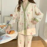 Хлопковая летняя тонкая послеродовая демисезонная пижама для молодой матери для кормящих грудью, осенняя, большой размер, 10 мес.