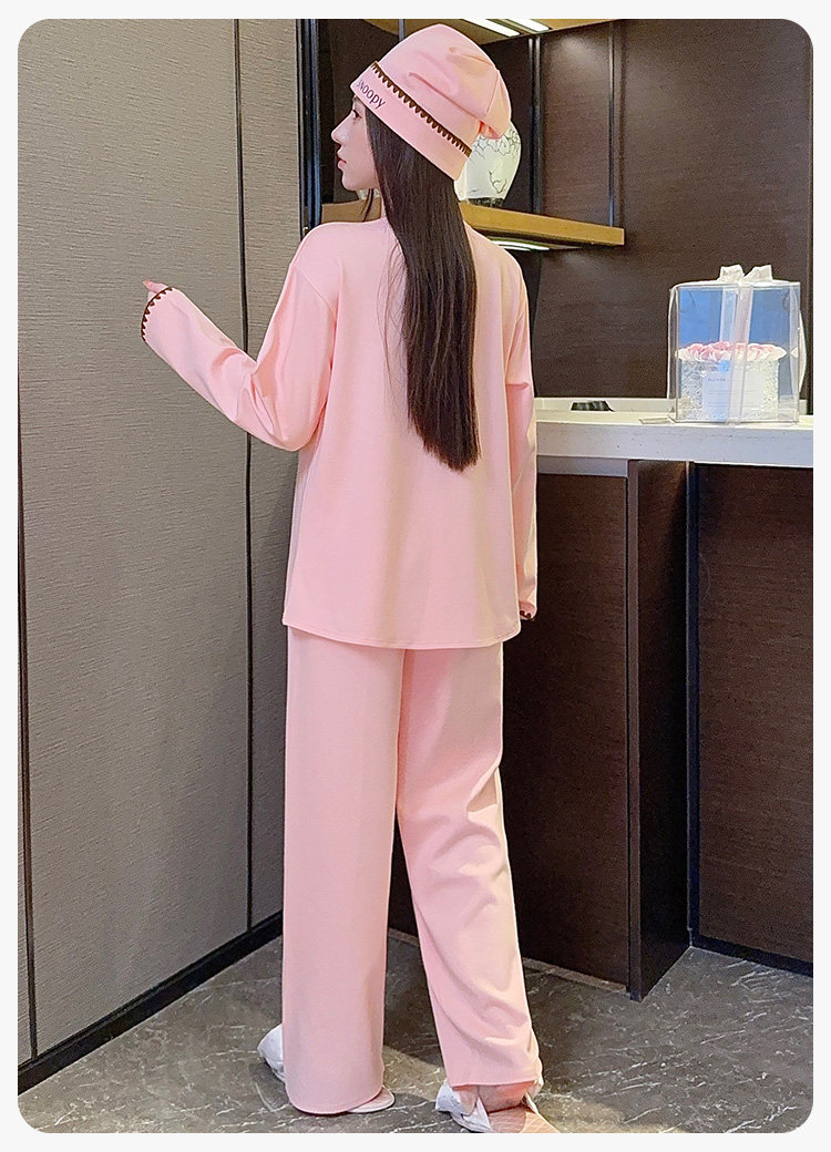 送帽子冬季月子服产妇纯棉哺乳睡衣春秋产后四季款孕妇家居服套装 — 23