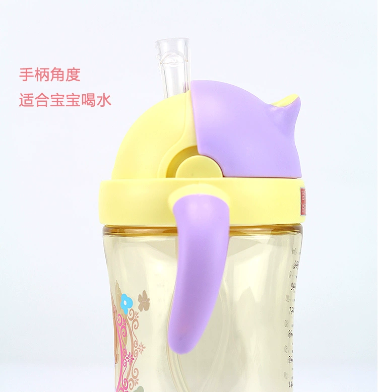 Disney baby sippy cốc ppsu bé học cách uống cốc chống rò rỉ và chống sặc có dây đeo tay cầm trẻ em cốc nước mùa hè - Cup / Table ware / mài / Phụ kiện