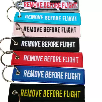 Fan color troops personality slogan before flying to remove the Air Force Aviation cloth embroidery keychain overnight bag hanging ornaments