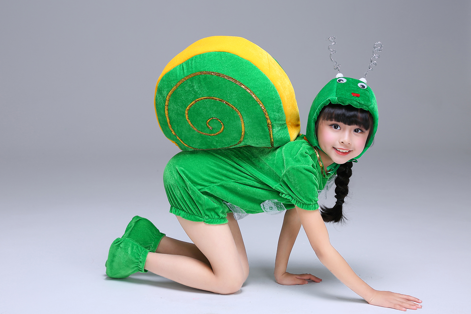 Ngày thiếu nhi Quần áo động vật Ốc sên Trang phục biểu diễn Ốc sên nhỏ Giấc mơ khiêu vũ Váy ốc sên Phóng viên Trang phục biểu diễn - Trang phục đồ bộ cho be gái 12 tuổi