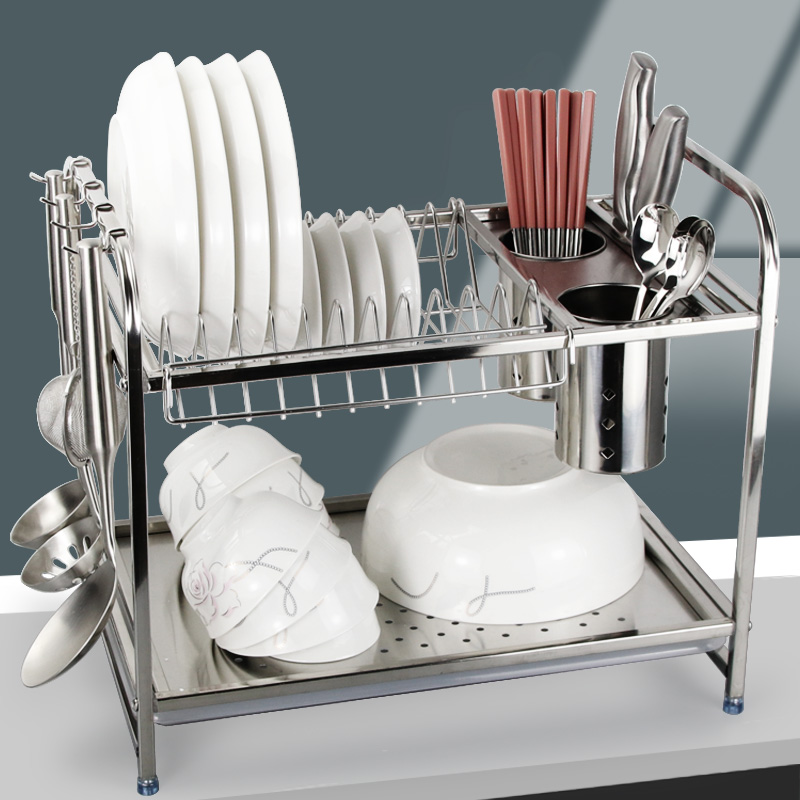 Stainless steel simple bowl rack drain rack