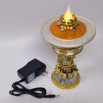 Charging plug-in dual-purpose Candlestick eight auspicious electronic butter lamp plug-in power supply lamp Buddha front supply lamp LED long light