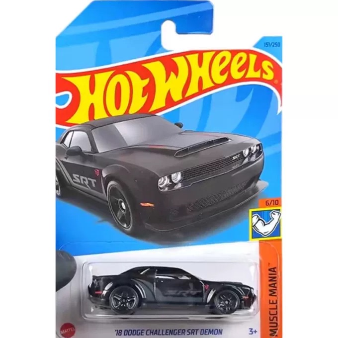 Hot Wheels Dodge Hellcat Black 18 Dooge Challenger Srt Demon